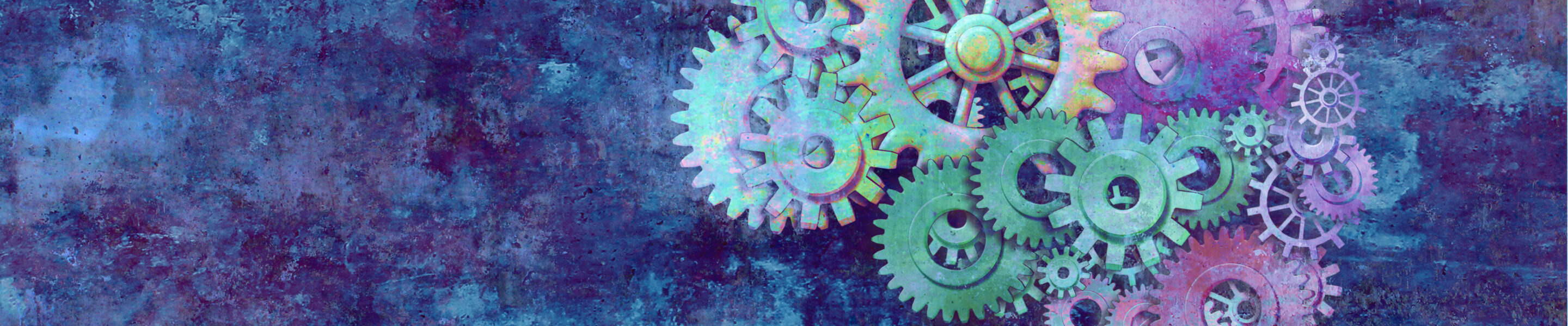 Creative Brain as a colorful mind abstract concept on a grunge background as a 3D illustration.
