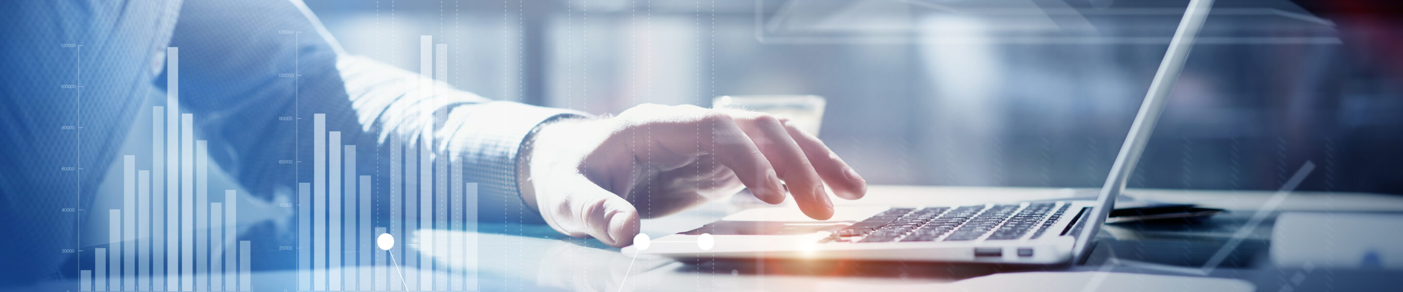 Business concept photo.Businessman working investment project modern office.Touching pad contemporary laptop. Worldwide connection technology,stock exchanges graphics interface.