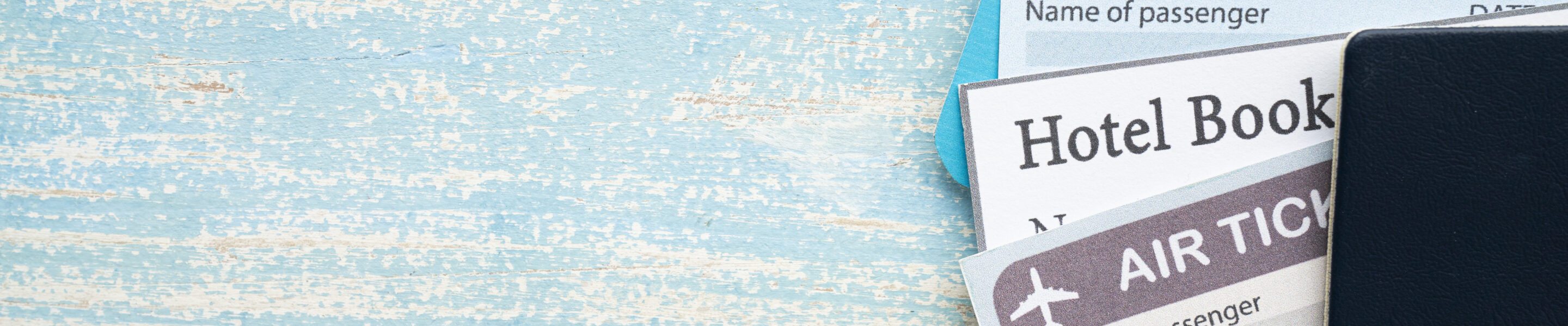 concept of travel trip planning on the table background
