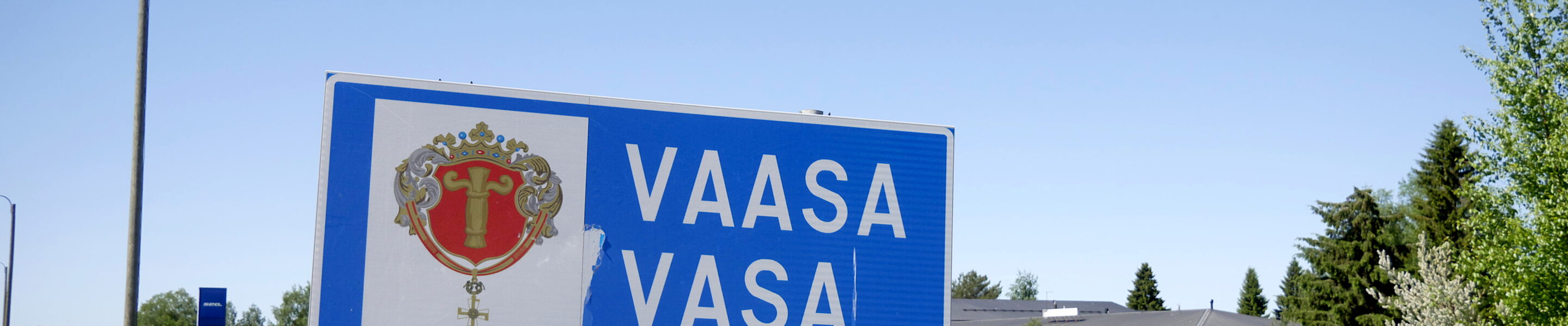 Vaasa municipal border sign 2018